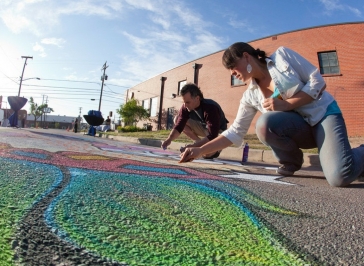 chalk-artist-stree-party-dan-shelanski-bar-mitzvah-denver-colorado-wm-events-william-fogler-social-event-coordinator