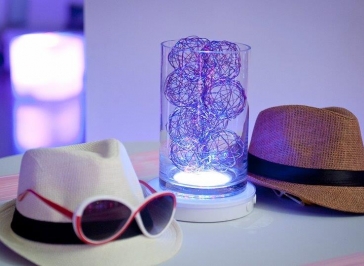 WM Events, Design, Event Planning, Consulting, Microsoft CCG, 200 Peachtree, Atlanta, Georgia, Denver, Colorado, Glow, Photo Booth, Neon, Custom Decor, Fedoras, Glow Centerpiece, Wire Balls, Glow Decor