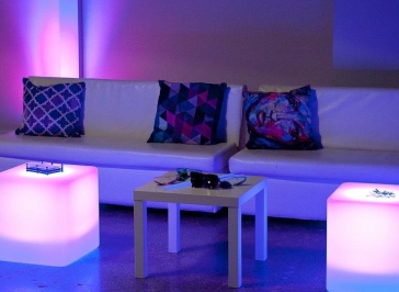 WM Events, Design, Event Planning, Consulting, Microsoft CCG, 200 Peachtree, Atlanta, Georgia, Denver, Colorado, Glow, Photo Booth, Neon, Custom Decor, Uplighting, Glow Cubes, Custom Pillows,