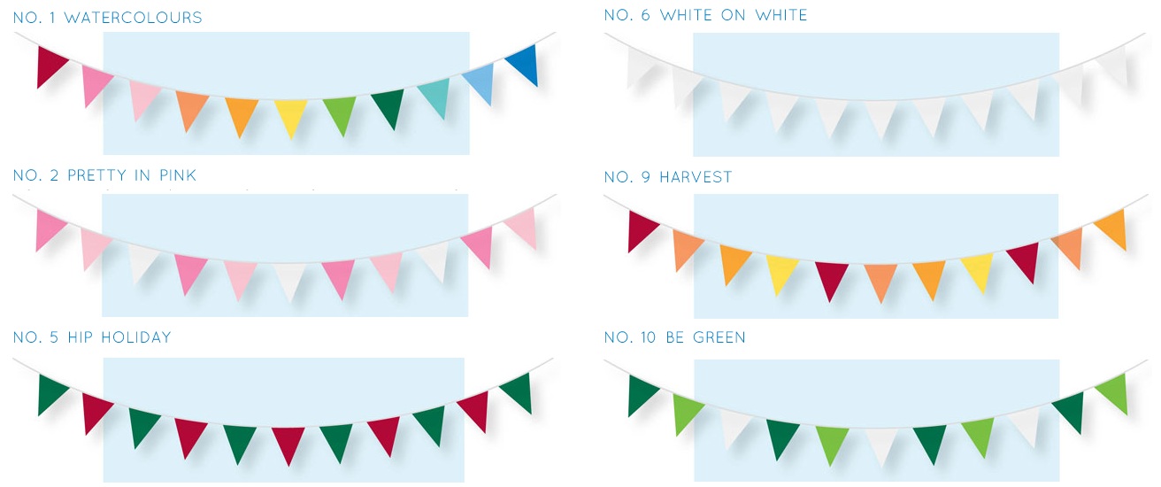 Green Garland Banners Color Options Hip Hooray WM Events