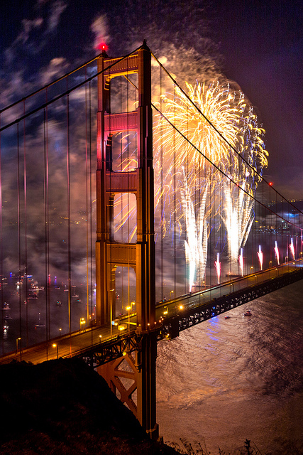 Golden Gate Bridge 75th Anniversary Celebration Fireworks Lights Effects WM Events William Fogler Event Designer Destination Management