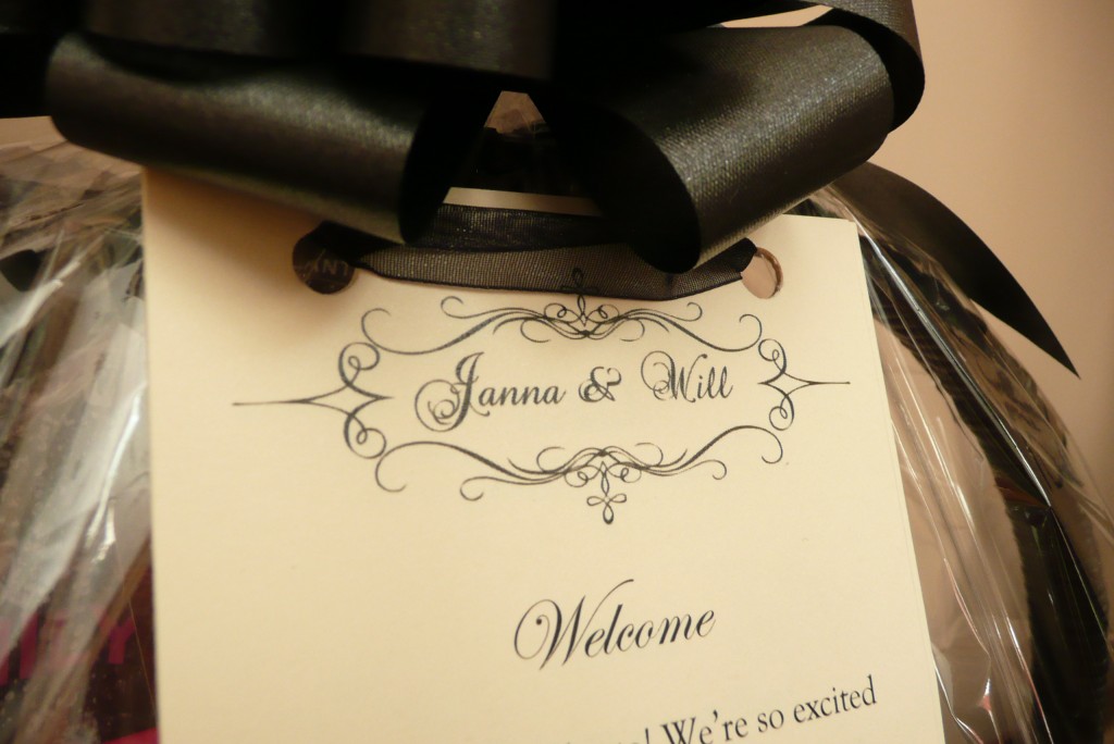 Welcome Basket Hang Tag Letter WM Events