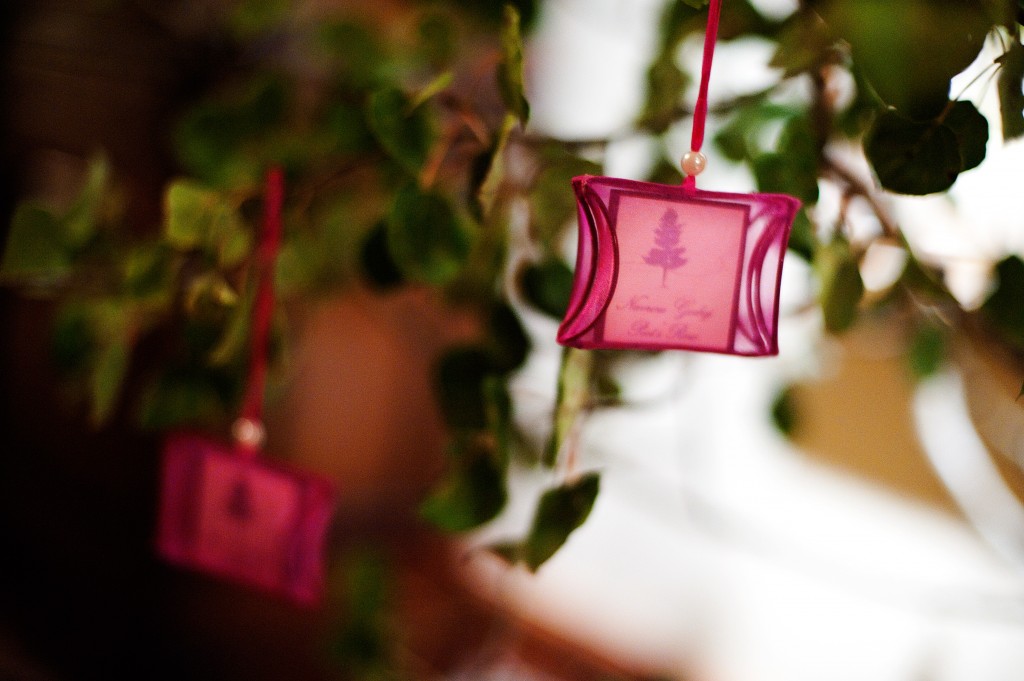 Hanging wedding seating cards WM Events