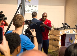 Evander Holyfield at Caring For Other's New Community Center
