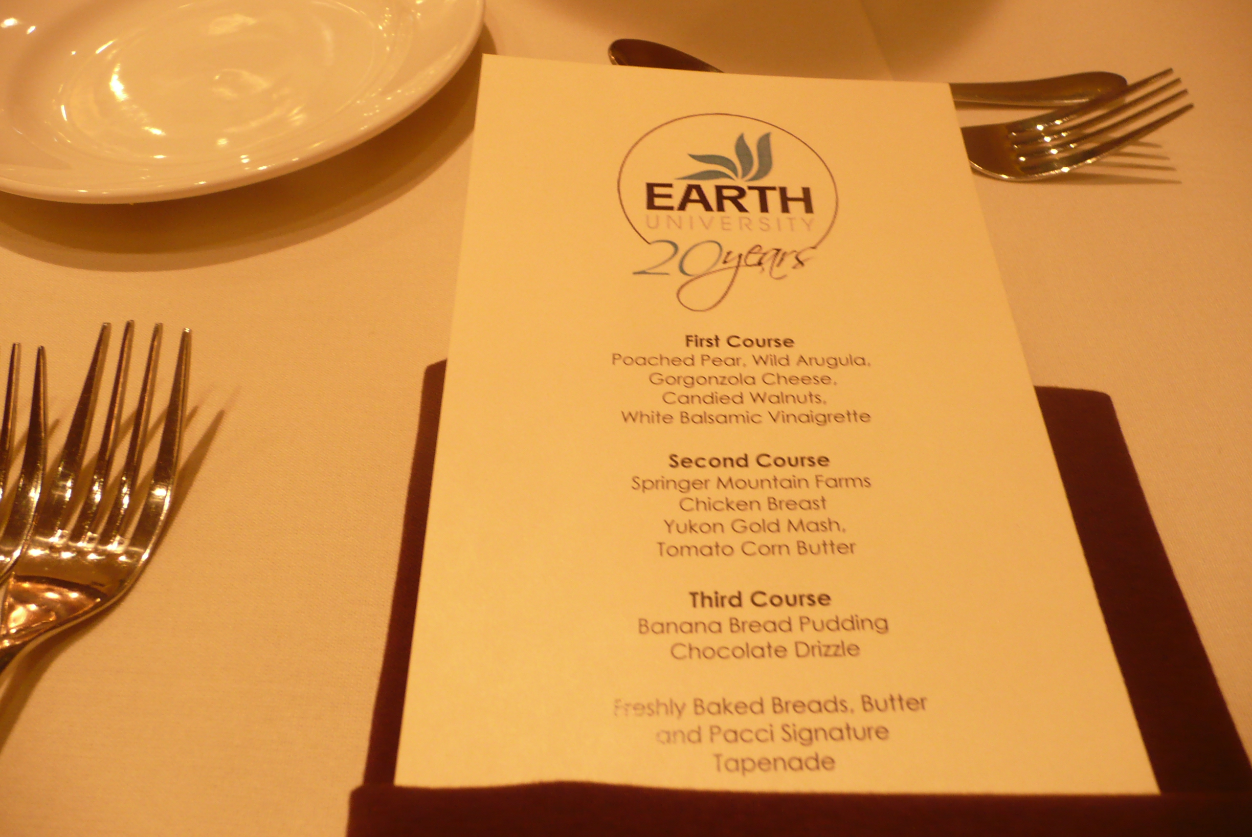Earth University Menu, WM Events