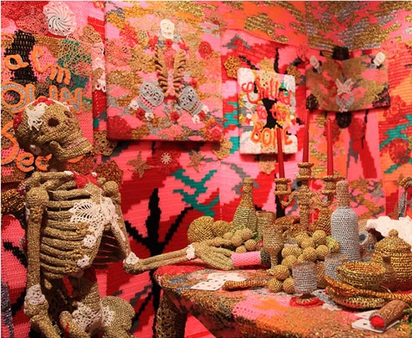Crochet Olek Room Skeleton WM Events Art Bomb Atlanta Denver Mitzvah Planner