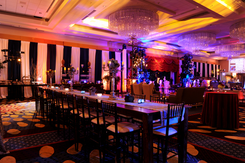 Macabre Victorian After Party Overall Room View Marriott Marquis Atlanta Corporate Event Planner WM Events Modular Image