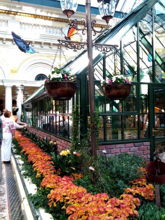 Las Vegas WM Events Wedding Coordinator Planner Bellagio Floral Arrangements Atrium Flowers Butterfly Habitat