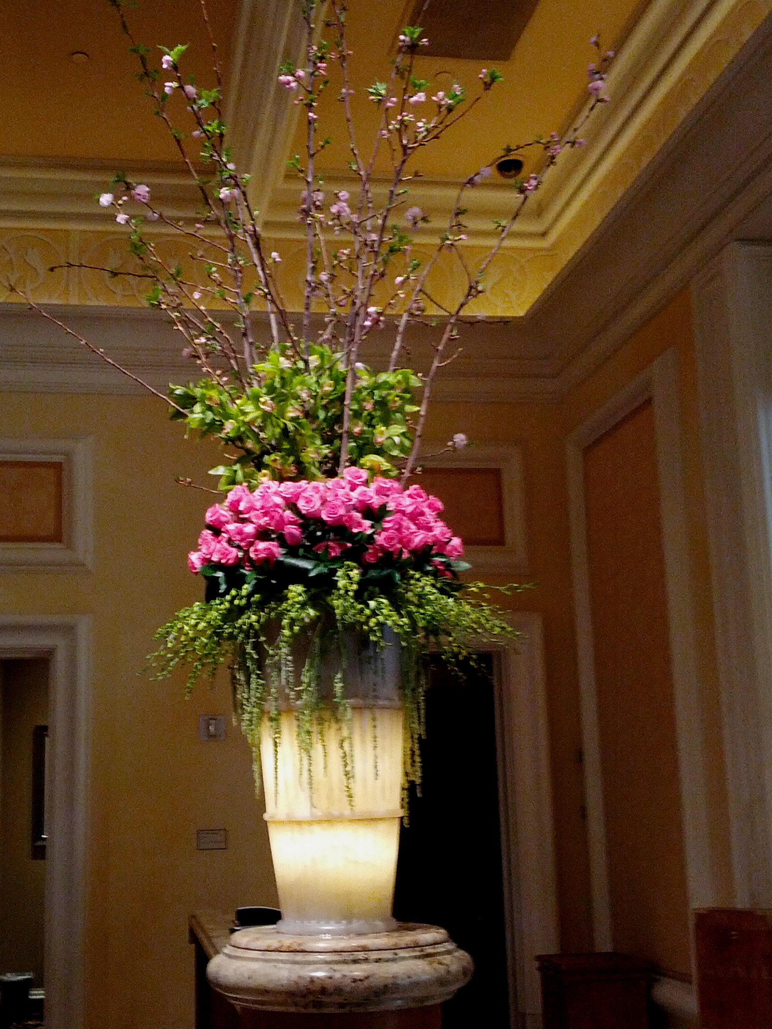 Las Vegas WM Events Wedding Coordinator Planner Bellagio Lobby Floral Arrangements