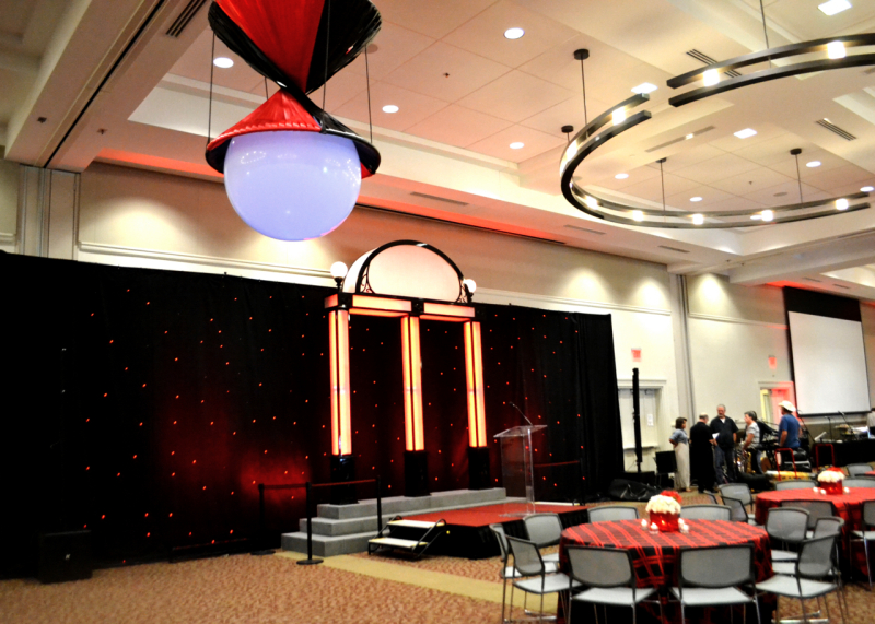 wide ceiling treatment view wm events