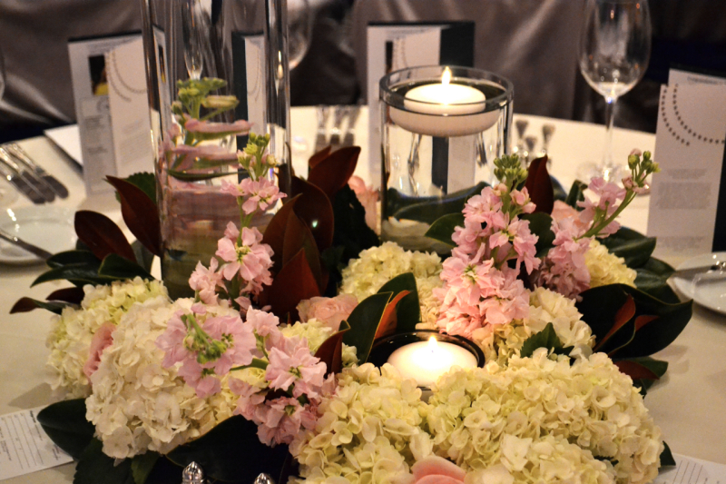 Floral and candles detail WM Events