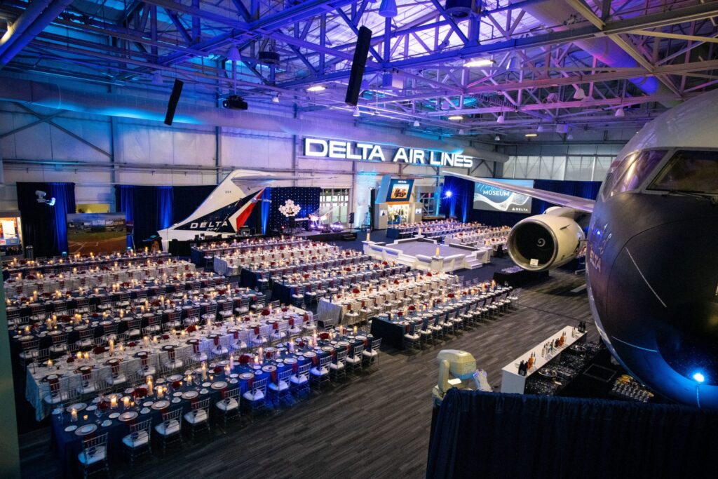 WM Events Delta Summit A Night at the Museum Airport Gala Dinner ATL Event Planning Design
