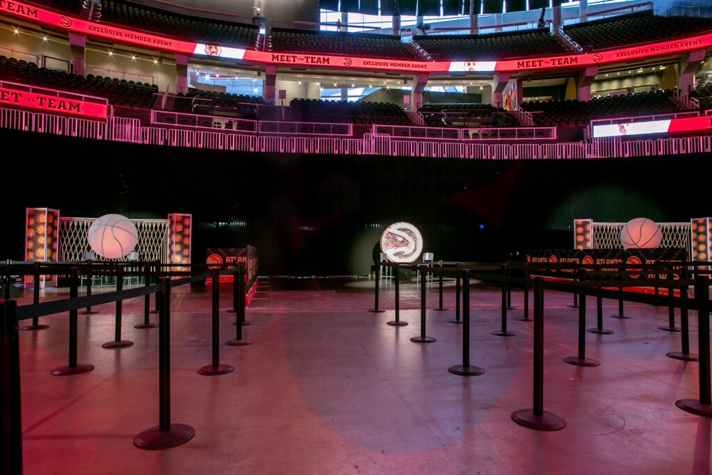 wm events, atlanta hawks, event planners, event designers, event consultants, atlanta events, georgia events, photo ops, instagrammable moments, pwp studio, state farm arena, ideation, innovative design, creative event design, balloon wall, graffiti wall, basketball event, sports event, sports theme, basketball theme, atlanta hawks meet the team