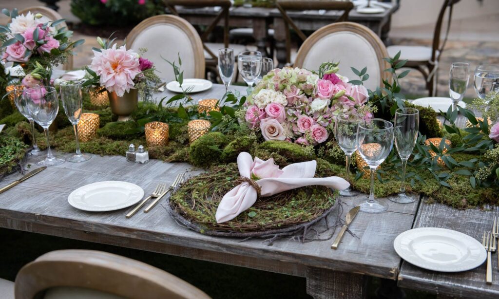 Roses Are Pink…… Atlanta, GA wm events, event designer, event design, event planner, event planning, event consultant, event consulting, floral design, florist, atlanta florist, atlanta events, private events, social events, weddings, backyard dinner party, dinner party, birthday party, pink party, pink floral, fireworks, affairs to remember catering, affairs to remember, pwp studio, collection event furnishings, monte carlo productions, casino, tablescape, moss runner, floral runner