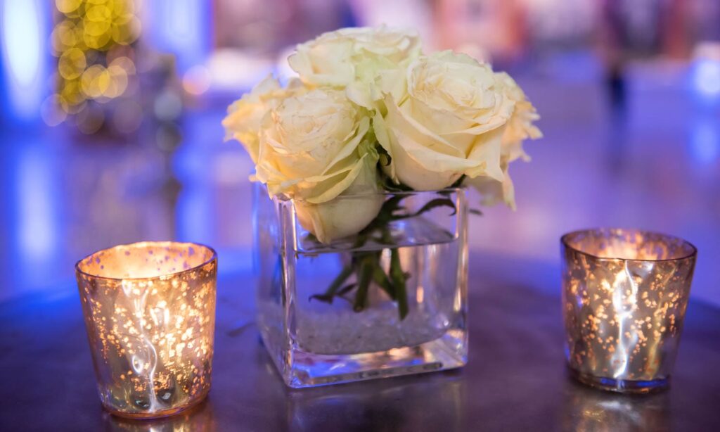 Silver Chic Holiday Party Atlanta, GA wm events, affairs to remember, pwp studio, holiday party, winter wonderland, silver, modern, white florals, atlanta history center, christmas party