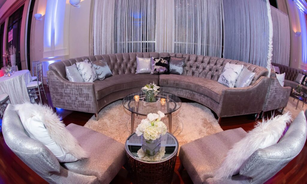 Silver Chic Holiday Party Atlanta, GA wm events, affairs to remember, pwp studio, holiday party, winter wonderland, silver, modern, white florals, atlanta history center, christmas party