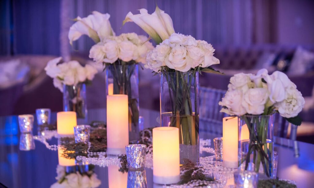 Silver Chic Holiday Party Atlanta, GA wm events, affairs to remember, pwp studio, holiday party, winter wonderland, silver, modern, white florals, atlanta history center, christmas party