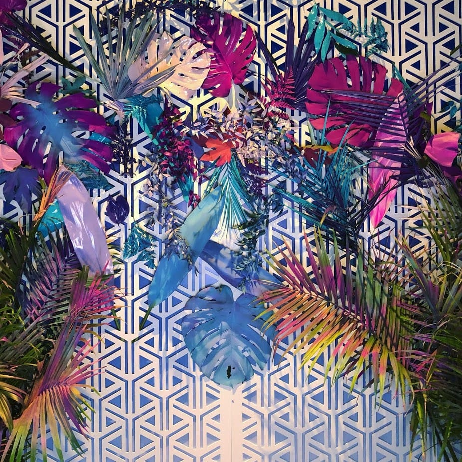 Concert Club Opening Atlanta, GA wm events, atlanta hawks, atlanta, georgia, basketball, state farm arena, concert club, concert venues, venues, atlanta venues, arenas, kat goduco photo, iridescent, iridescence, vip party, painted leaves, event design, event designer, event decor, corporate events, social events, private parties, event consultant, floral design