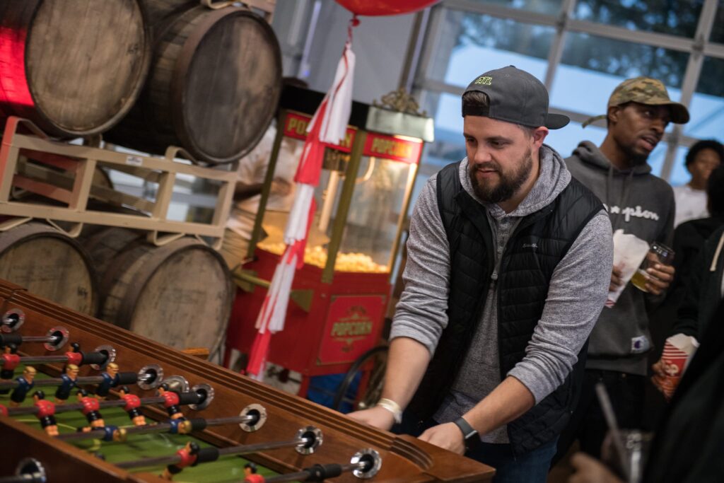 Brews & BBQ Atlanta, GA m events, event planner, event planning, event designer, event design, event consulting, event consultant, atlanta events, atlanta breweries, atlanta hawks, georgia events, local breweries, sports, basketball, basketball events, sports events, bbq, scofflaw brewery, scofflaw beer, beer, tailgate, branded balloons, ceiling treatment, corporate events, social events, non-profit events, weddings