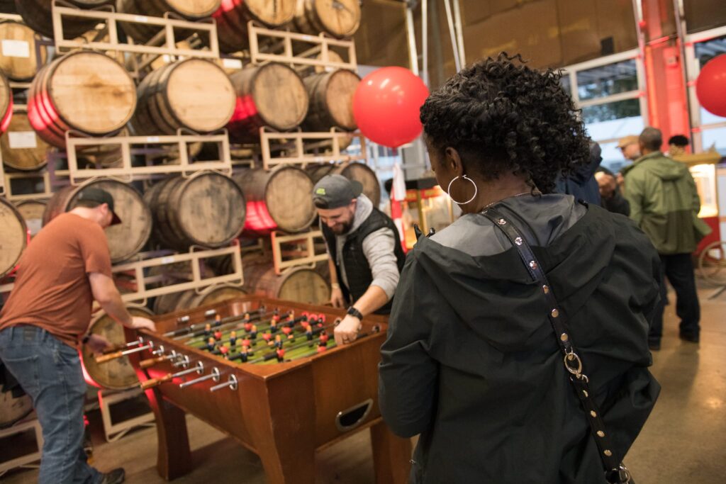 Brews & BBQ Atlanta, GA m events, event planner, event planning, event designer, event design, event consulting, event consultant, atlanta events, atlanta breweries, atlanta hawks, georgia events, local breweries, sports, basketball, basketball events, sports events, bbq, scofflaw brewery, scofflaw beer, beer, tailgate, branded balloons, ceiling treatment, corporate events, social events, non-profit events, weddings