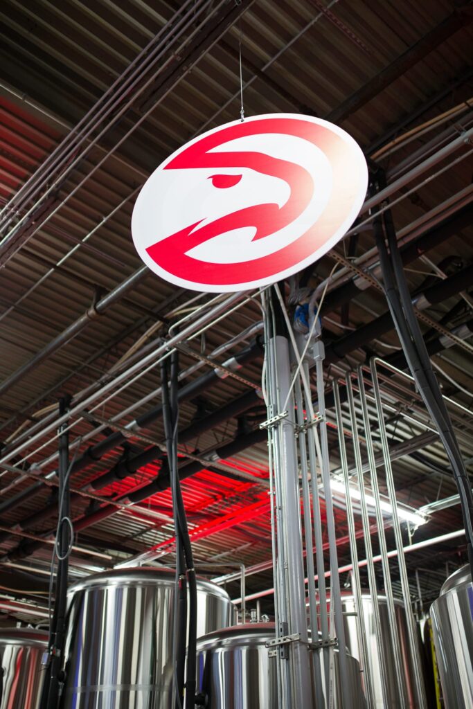 Brews & BBQ Atlanta, GA m events, event planner, event planning, event designer, event design, event consulting, event consultant, atlanta events, atlanta breweries, atlanta hawks, georgia events, local breweries, sports, basketball, basketball events, sports events, bbq, scofflaw brewery, scofflaw beer, beer, tailgate, branded balloons, ceiling treatment, corporate events, social events, non-profit events, weddings