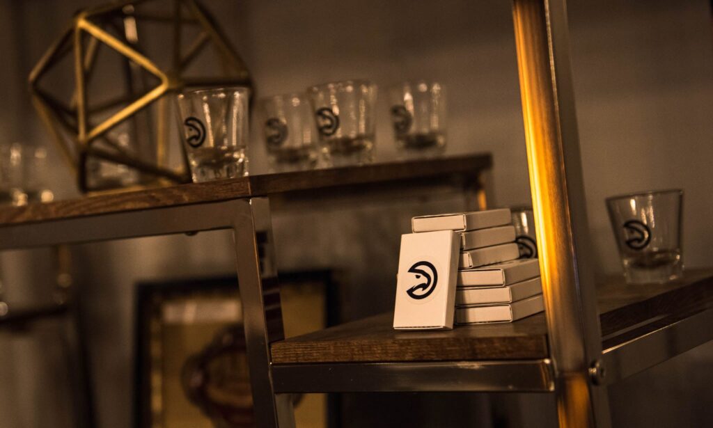 Taste of the Hawks Atlanta, GA wm events, atlanta events, southern exchange, taste of the hawks, atlanta hawks, basketball events, corporate events, thematic events, themed events, march madness, custom event, branded event, branded basketballs, branded matches, branded bar, custom counters, acrylic bar, acrylic counter, collection event rentals, collection event furnishings, affairs to remember, the cellar, georgia events, social events, season ticket holders, jack parada photography, kat goduco photography