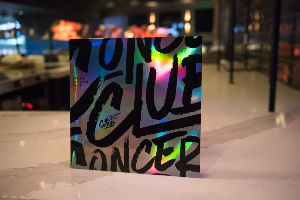 Concert Club Opening Atlanta, GA wm events, atlanta hawks, atlanta, georgia, basketball, state farm arena, concert club, concert venues, venues, atlanta venues, arenas, kat goduco photo, iridescent, iridescence, vip party, painted leaves, event design, event designer, event decor, corporate events, social events, private parties, event consultant, floral design