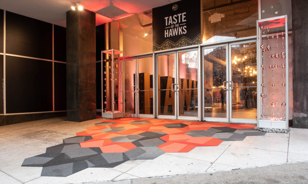 Taste of the Hawks Atlanta, GA wm events, atlanta events, southern exchange, taste of the hawks, atlanta hawks, basketball events, corporate events, thematic events, themed events, march madness, custom event, branded event, branded basketballs, branded matches, branded bar, custom counters, acrylic bar, acrylic counter, collection event rentals, collection event furnishings, affairs to remember, the cellar, georgia events, social events, season ticket holders, jack parada photography, kat goduco photography