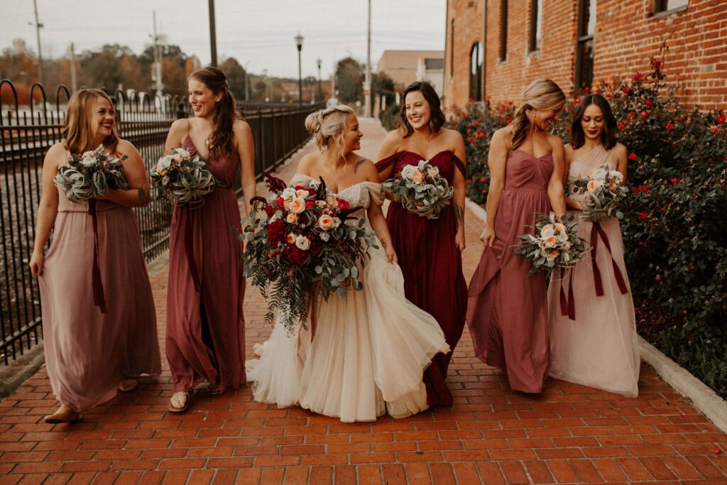 sarah &amp; joe, sarah meltzer, sarah sadlock, creative synergist, wm events, weddings, event decor, events, wedding decor, floral, wedding florals, wedding design, event designer, marietta, georgia, atlanta, custom weddings, diy weddings, moody florals, copper, mauve, dusty, alter decor, aisle decor, pompas grass wedding, the brickyard, mike zarin, dj, wedding dj, wedding photography, southern crust pizza truck, luke lambertson photography + video, wedding videography