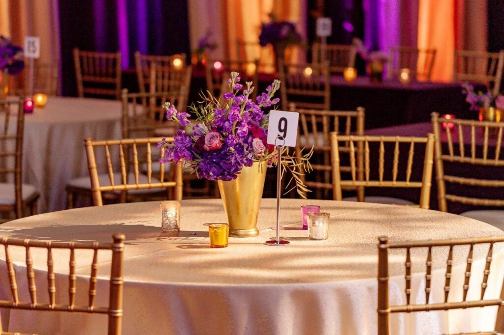 Centennial Celebration Huntsville, Alabama royal funeral home, centennial celebration, hunstville, alabama, georgia, atlanta, event planner, event design, garden event, royal event, purple theme, live performance, seated dinner, plated dinner, celebration, corporate event, social event, event designer, event design