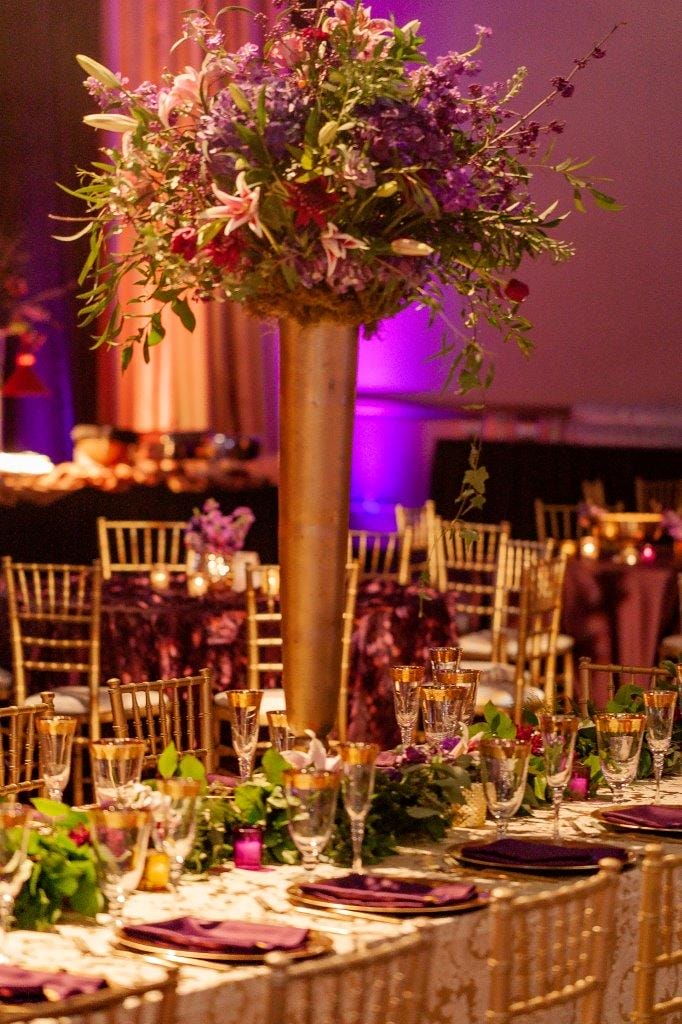 Centennial Celebration Huntsville, Alabama royal funeral home, centennial celebration, hunstville, alabama, georgia, atlanta, event planner, event design, garden event, royal event, purple theme, live performance, seated dinner, plated dinner, celebration, corporate event, social event, event designer, event design