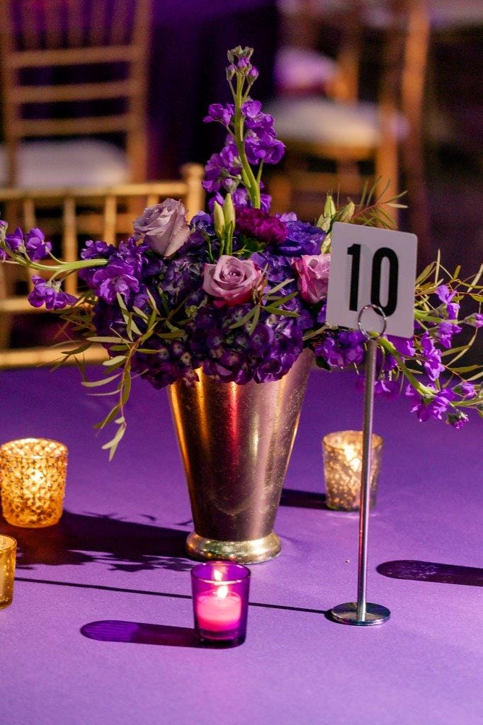 Centennial Celebration Huntsville, Alabama royal funeral home, centennial celebration, hunstville, alabama, georgia, atlanta, event planner, event design, garden event, royal event, purple theme, live performance, seated dinner, plated dinner, celebration, corporate event, social event, event designer, event design