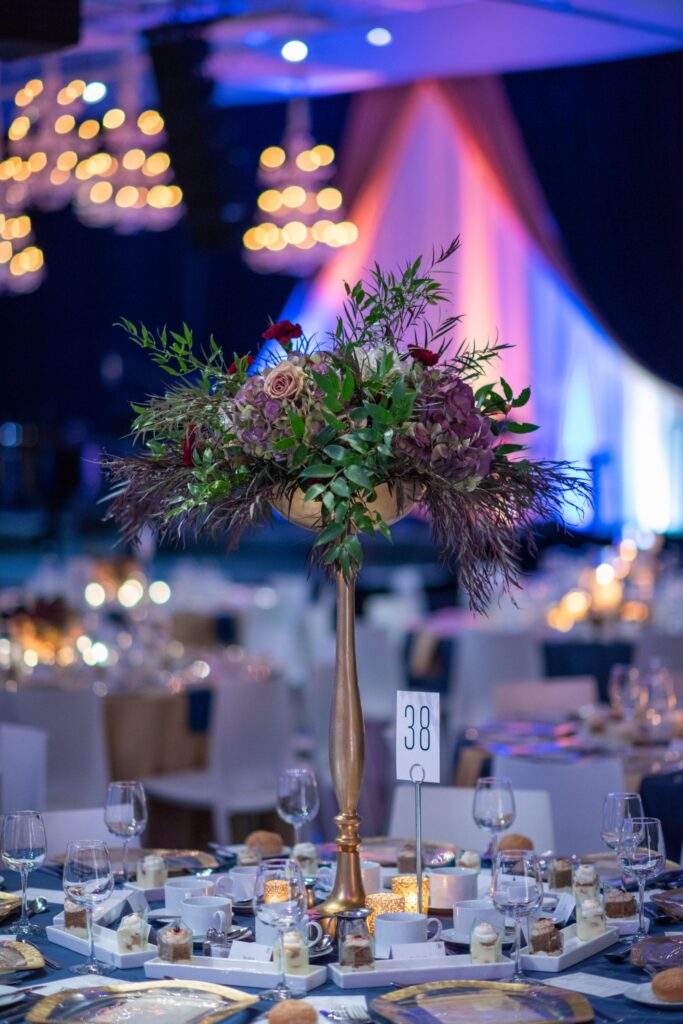 Centennial Gala Atlanta, GA wm events, event planner, event designer, event consultant, event design, event planning, event florals, events, atlanta events, georgia events, international events, florals, floral design, dark and moody, escort card display, non-profit gala, fundraising gala, social events, corporate events, university gala, emory university, the fairmont, jack parada photography, event photography, seated dinner, bold american catering