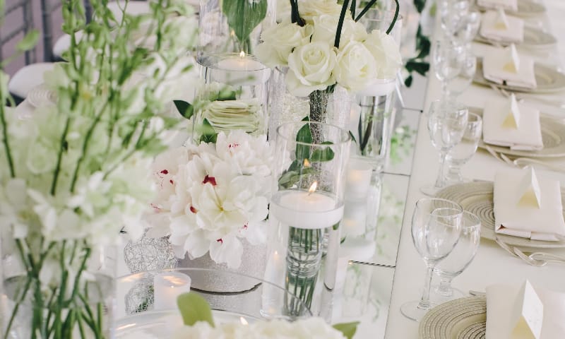 Blanca Nguyen Wedding Same Sex Marriage WM Events Atlanta Wedding Planner Designer Decorator Events Lake Spivey Georgia Table Decor Centerpiece White Flowers Blanca Nguyen Wedding Same Sex Marriage WM Events Atlanta Wedding Planner Designer Decorator Events Lake Spivey Georgia Table Decor Centerpiece White Flowers