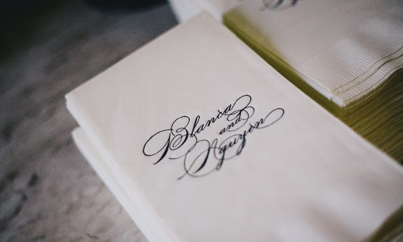 Private Home Ceremony Lake Spivey, GA Blanca Nguyen Wedding Same Sex Marriage WM Events Atlanta Wedding Planner Designer Decorator Events Lake Spivey Georgia Custom Napkins