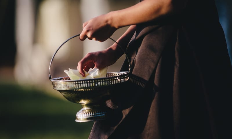 Private Home Ceremony Lake Spivey, GA Blanca Nguyen Wedding Same Sex Marriage WM Events Atlanta Wedding Planner Designer Decorator Events Lake Spivey Georgia Flower Girl Basket