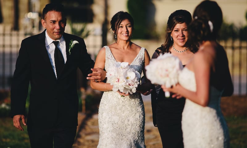 Private Home Ceremony Lake Spivey, GA Blanca Nguyen Wedding Same Sex Marriage WM Events Atlanta Wedding Planner Designer Decorator Events Lake Spivey Georgia Processional Aisle