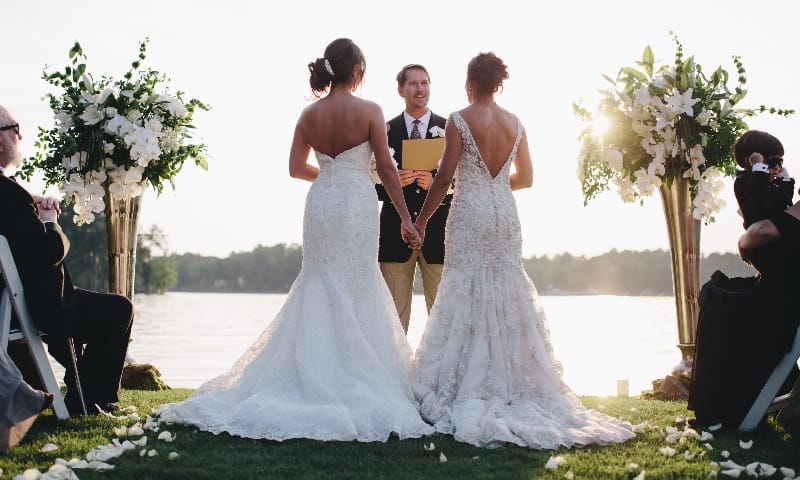 Private Home Ceremony Lake Spivey, GA Blanca Nguyen Wedding Same Sex Marriage WM Events Atlanta Wedding Planner Designer Decorator Events Lake Spivey Georgia Ceremony