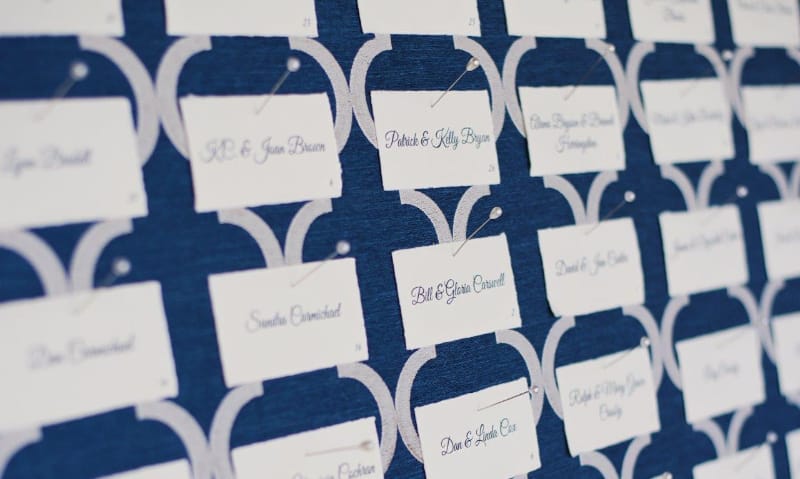 Hofstetter Carter Escort Cards WM Events Atlanta Wedding Coordinator Lake Lanier Islands Resort