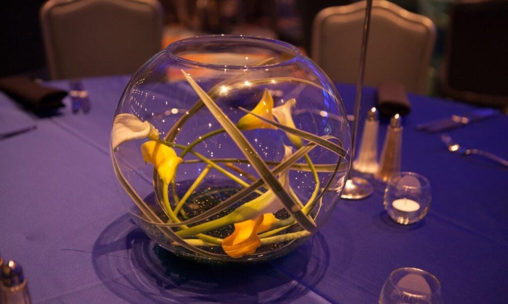 The Art of Nature Atlanta, GA WM Events, Caring For Others, Charity, Corporate Event, Design, Event Planning, Auction, Georgia Aquarium, Atlanta, Georgia, Denver, Colorado, Consulting, Event Production, Event Producer, Community, Centerpiece, Lilies, Bubble Bowls