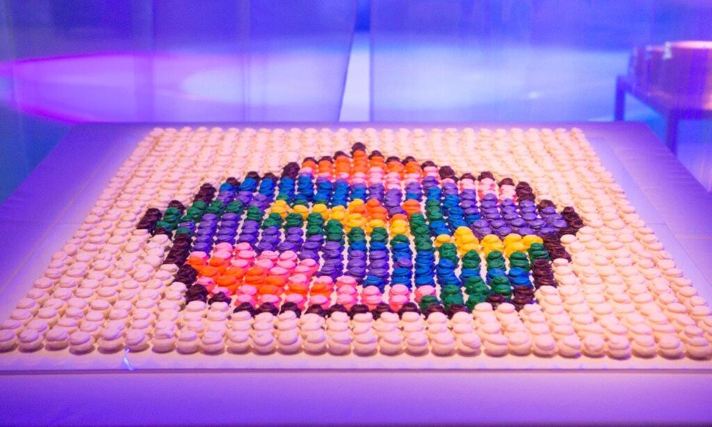 WM Events, Event Planners, Event Design, Denver, Atlanta, Bat Mitzvah, Bar Mitzvah, Seawell Ballroom, Candy, Sweets, Cupcake, Georgia, Colorado, Event Producer, Event Production, Mitzvah, Custom Decor, Glow Decor, Custom Cupcakes, Mini Cupcakes, Display, Tie Dye Cupcakes, Custom Mini Cupcakes