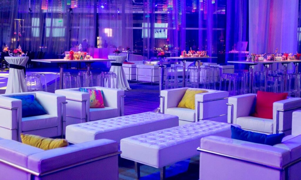 WM Events, Event Planners, Event Design, Denver, Atlanta, Bat Mitzvah, Bar Mitzvah, Seawell Ballroom, Candy, Sweets, Cupcake, Georgia, Colorado, Event Producer, Event Production, Mitzvah, Custom Decor, Glow Decor, White Tufted Furniture, Tufted Furniture