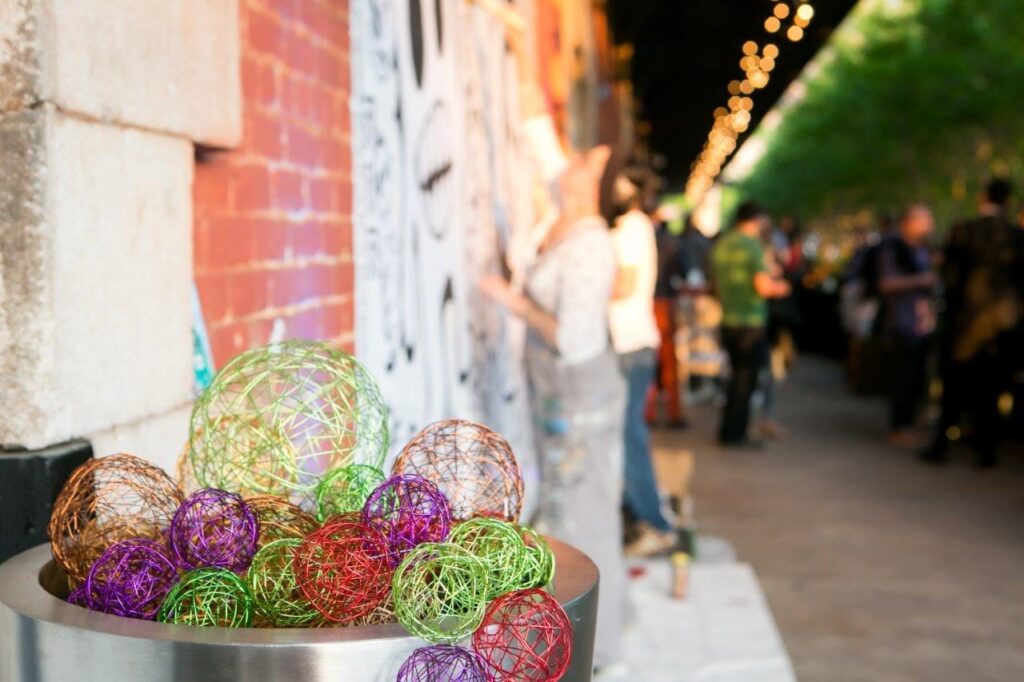 WM Events, Event Producer, Event Production, Event Planner, Event Designer, Event Coordinator, Corporate Event, Global Conference, Corporate Conference, Georgia Freight Depot, Atlanta, Georgia, Denver, Colorado, Historic Atlanta, Art Installations, Art Deco, Free Art Friday Atlanta, FAFATL, Atlanta Artists, Graffiti, Graffiti Artists, Balloon Wall, Break Dancers, Aerialists, Trapeze Artists, Stilt Walkers, Affairs to Remember, Color Blocking, Yarn Bombing