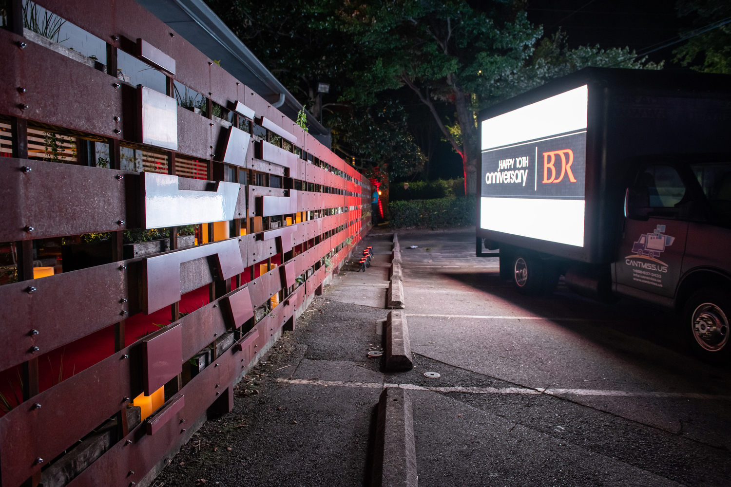 modular image, wm events, wm events blog, events, corporate events, anniversary events, company anniversary, surprise events, social events, kr steakbar, 103 west, pwp studio, baton bob, parade, atlanta parade, atlanta events, georgia events, dj, mike zarin, atlanta drum line, custom signage, custom branding, branded napkins, branded pillows, sexy cops, police raid, kevin rathbun, lee j howard, entertainment, platinum band, the off centered project, jazz trio