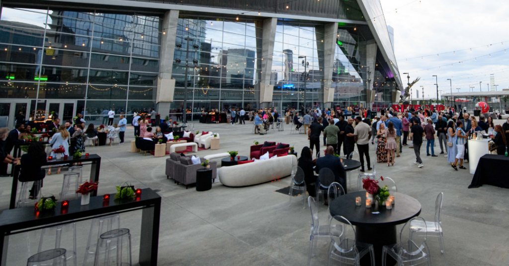 Football on the Front Porch 2025 Atlanta Falcons MBS Atlanta, GA Corporate Event Planning and Design